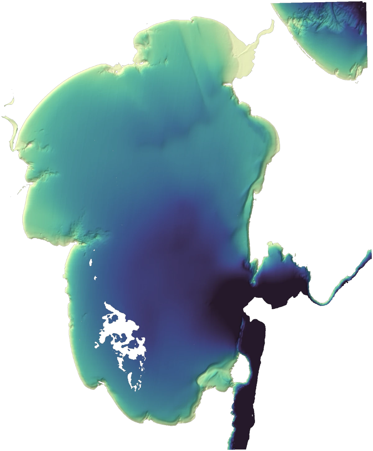 Airborne LiDAR seabed depth at Jervis Bay
