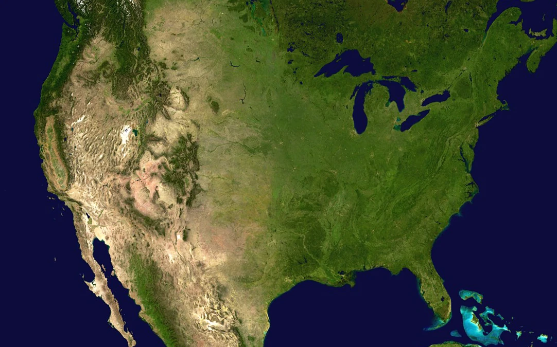 USA capture from a satellite image