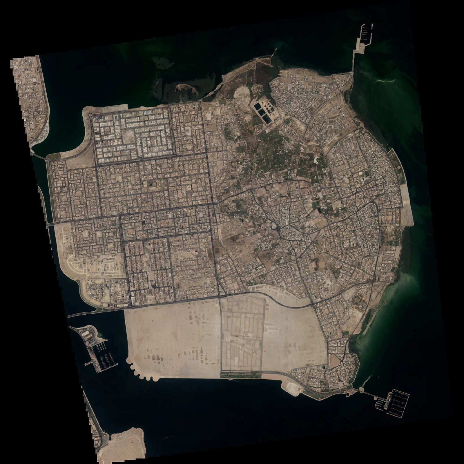 Delivered 0.3 m colour mosaic of Darin on Tarout Island, Saudi Arabia.